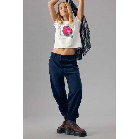 MOTHER Pants - Mother The Punk 76 Ankle Pants 26 Shootin the Breeze Deep Navy